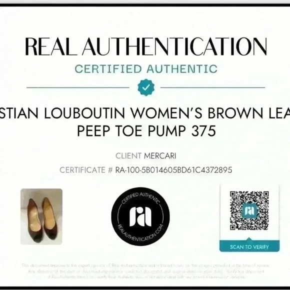 CHRISTIAN LOUBOUTIN Aperto WM Brown Leather Peep Toe Block Heels Pumps Sz 37.5 - Picture 2 of 16